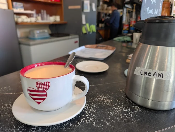 Latte on the counter