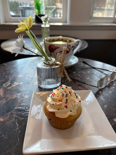 Cupcake dessert in a glass