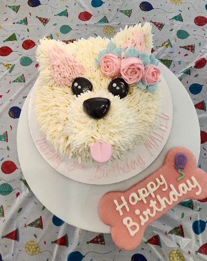 Puppy birthday cake